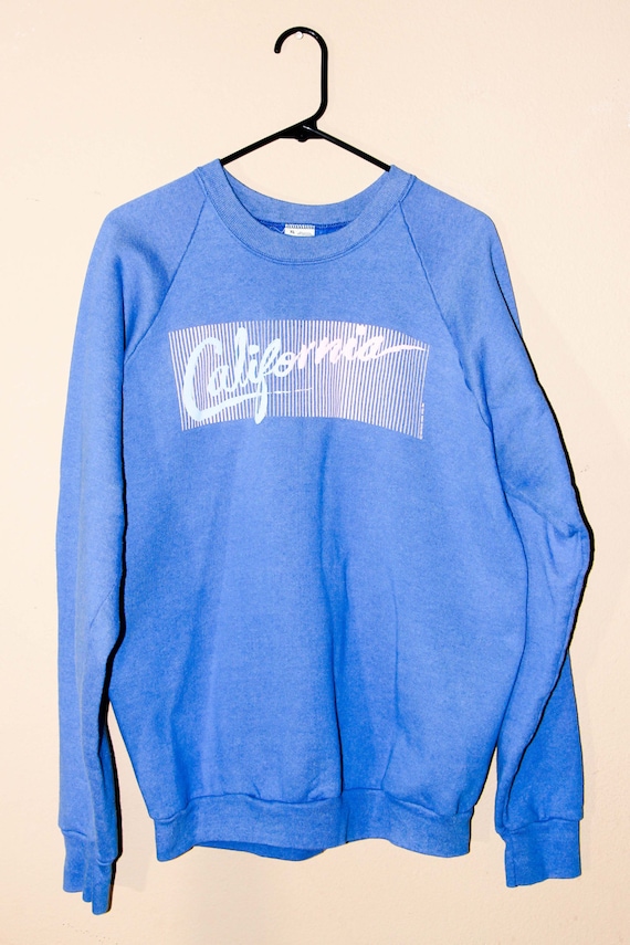 1980s Pastel California Sweater Novelty Pullover Sweatshirt
