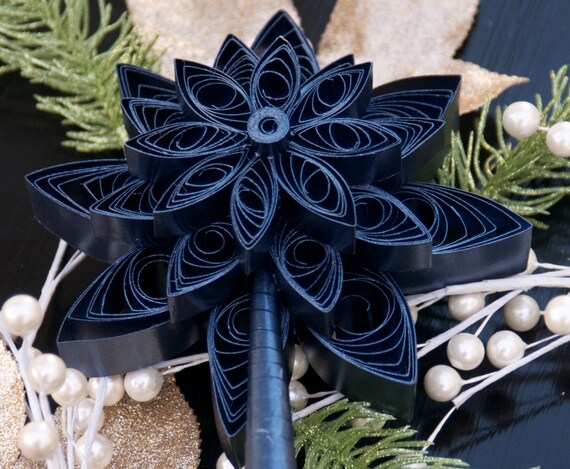 quilled christmas tree topper shimmery metallic blue retro quilled christmas tree topper shimmery metallic blue retro