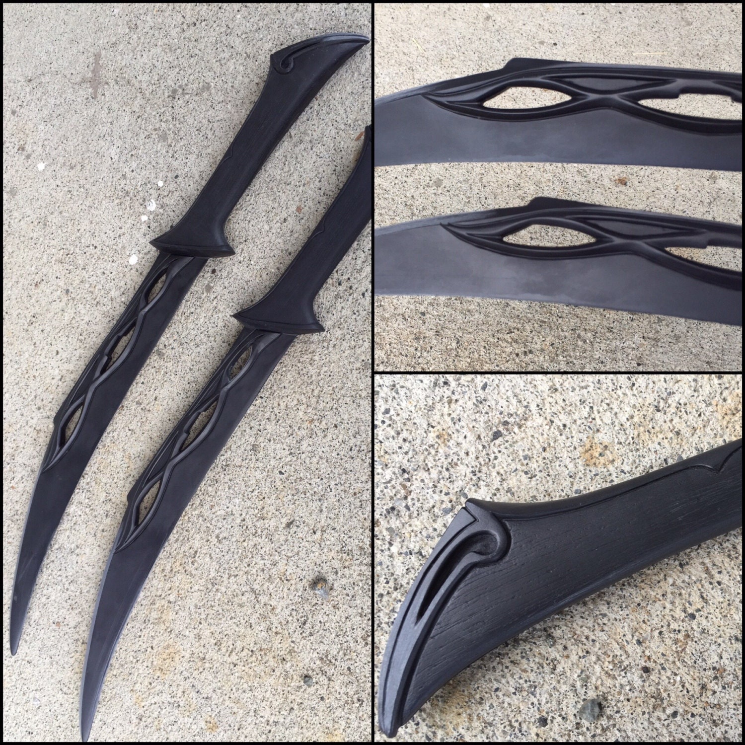 Tauriel Woodland Elf Prop Daggers for Cosplay Unfinished