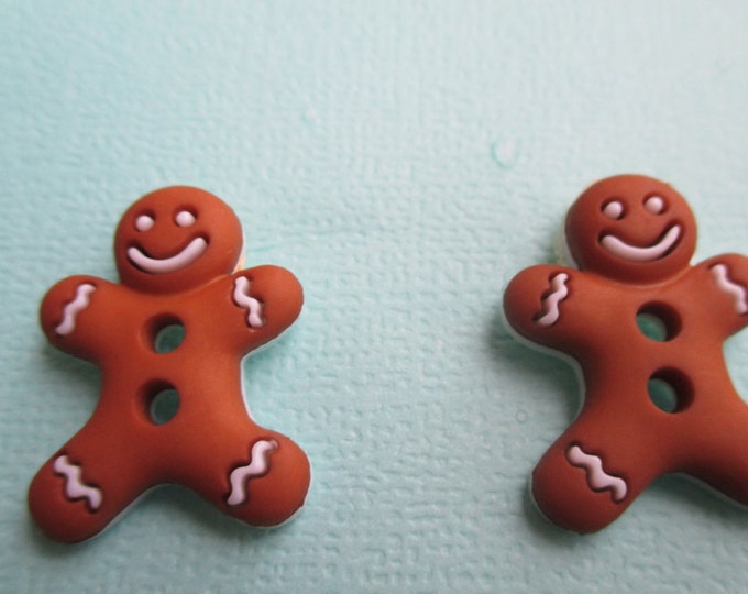 Gingerbread man earrings-Gingerbread man Jewelry-Christmas earrings-Holiday earrings-xmas Studs-Button earrings-kids party favors-childrens