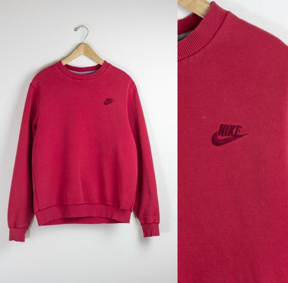 RED NIKE SWEATSHIRT / off red faded nike jumper / nike