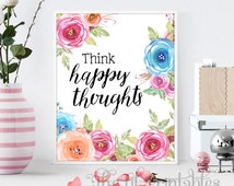 Popular items for think happy thoughts on Etsy