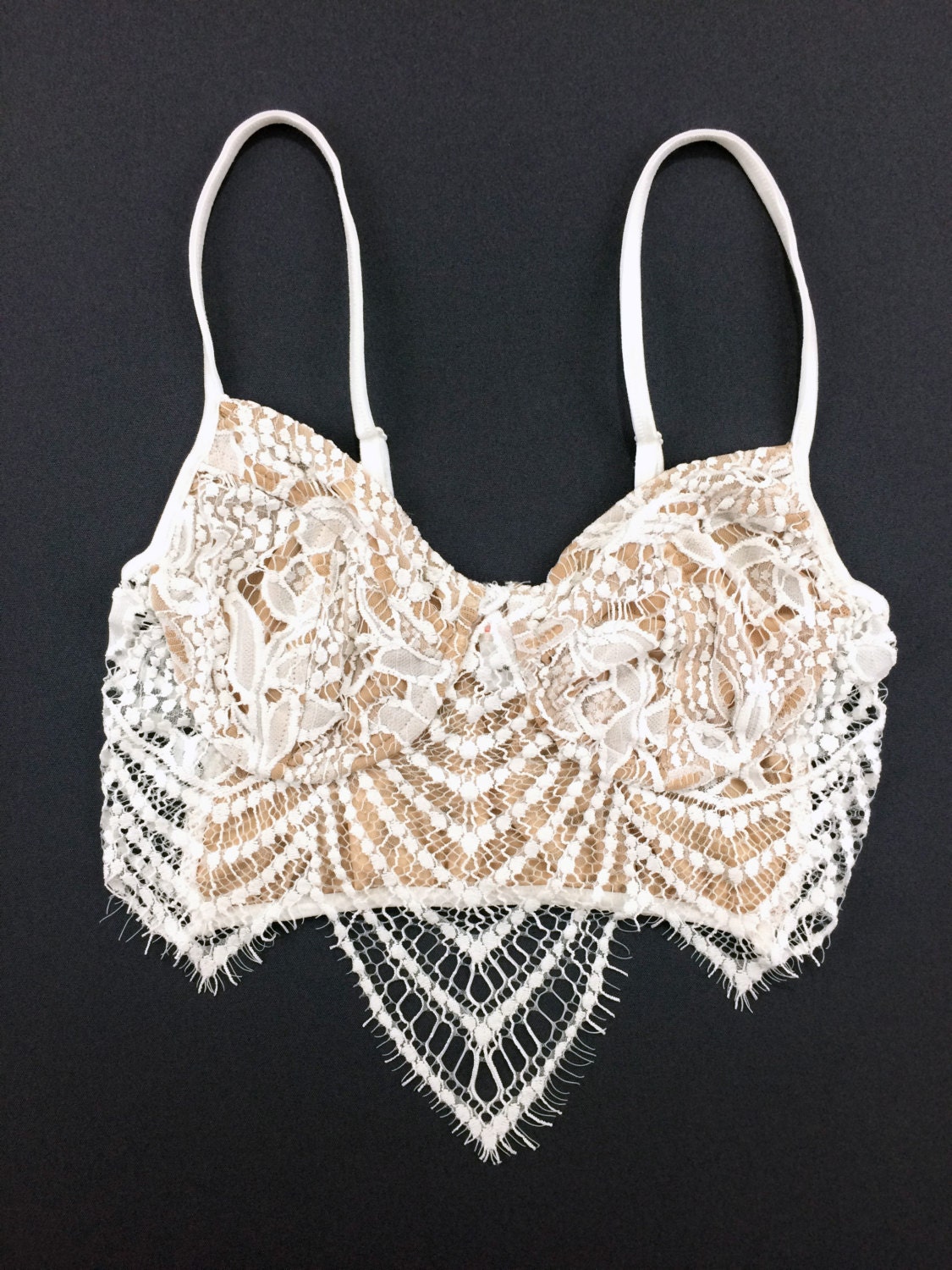 lace bralette white