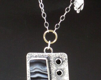 •AEON• jasper + tourmaline + mixed metal necklace (26