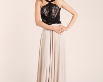 Beige lace maxi dress, vintage style party dress, custom lace dresses, lace dresses, feminine dress, elegant party dresses, romantic gown