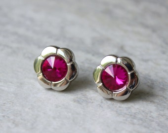 Hot pink earrings | Etsy