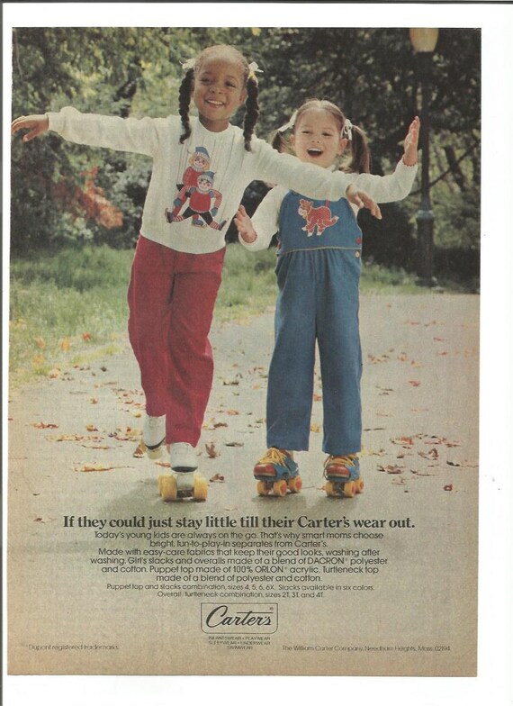 1981 Advertisement Carters Childrens Girls Clothing Stay