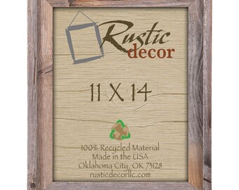 11x14-2" wide Rustic Barn Wood Signature Wall Frame