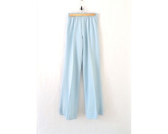 baby blue flared trousers