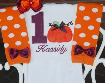Pumpkin First Birthday Outfit! Fall pumpkin 1st Birthday Outfit/Pumpkin Birthday/Fall Birthday Outfit/Thanksgiving Birthday Outfit/Pumpkin