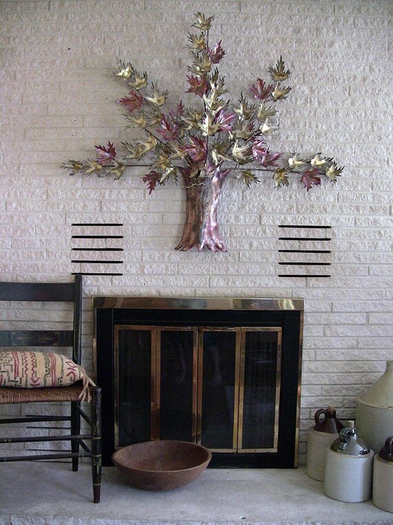 Vintage Wall Art MidCentury Metal by EclectiquesBoutique on Etsy