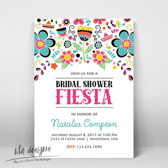 Fiesta Invitations Bridal Shower 2