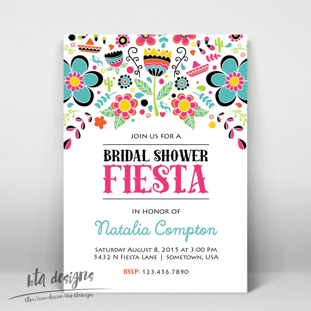 Fiesta Bridal Shower Invitations 1