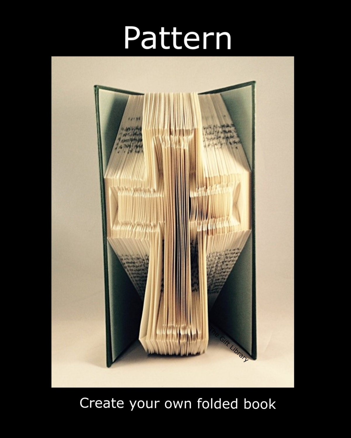 Folded Book Art Pattern Cross 4 Pattern to create your