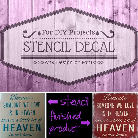 Stencil Decal/Stencil for DIY/Project Decal/Stencil for