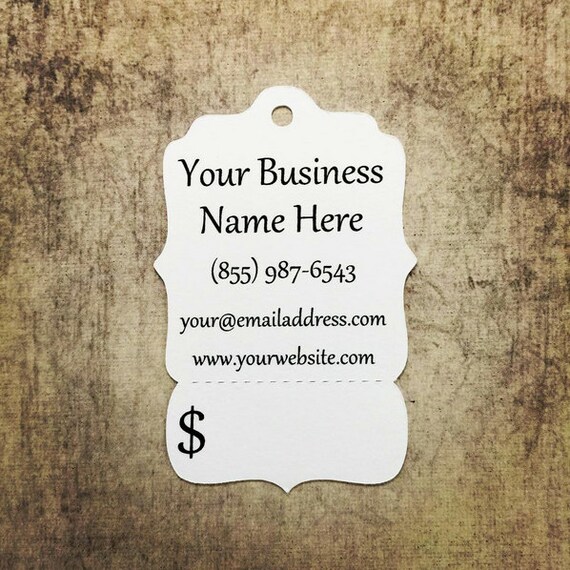 Victorian Price Tag Hang Tag Perforated Custom 3 by Kraftcuts