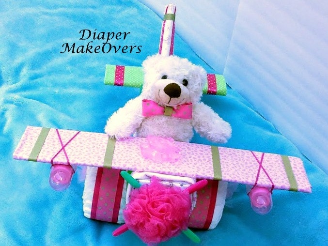 Girl Diaper Cake Airplane Diaper Cake Diaper Cake Baby