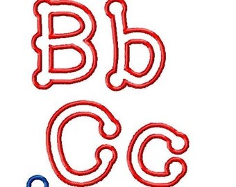 Machine Embroidery Design - Tinker Toy Applique Font -Three Sizes - Instant Download