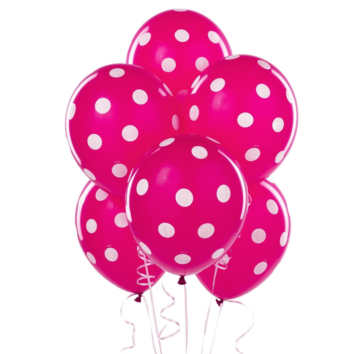  Hot  Pink  Polka Dot Balloons 