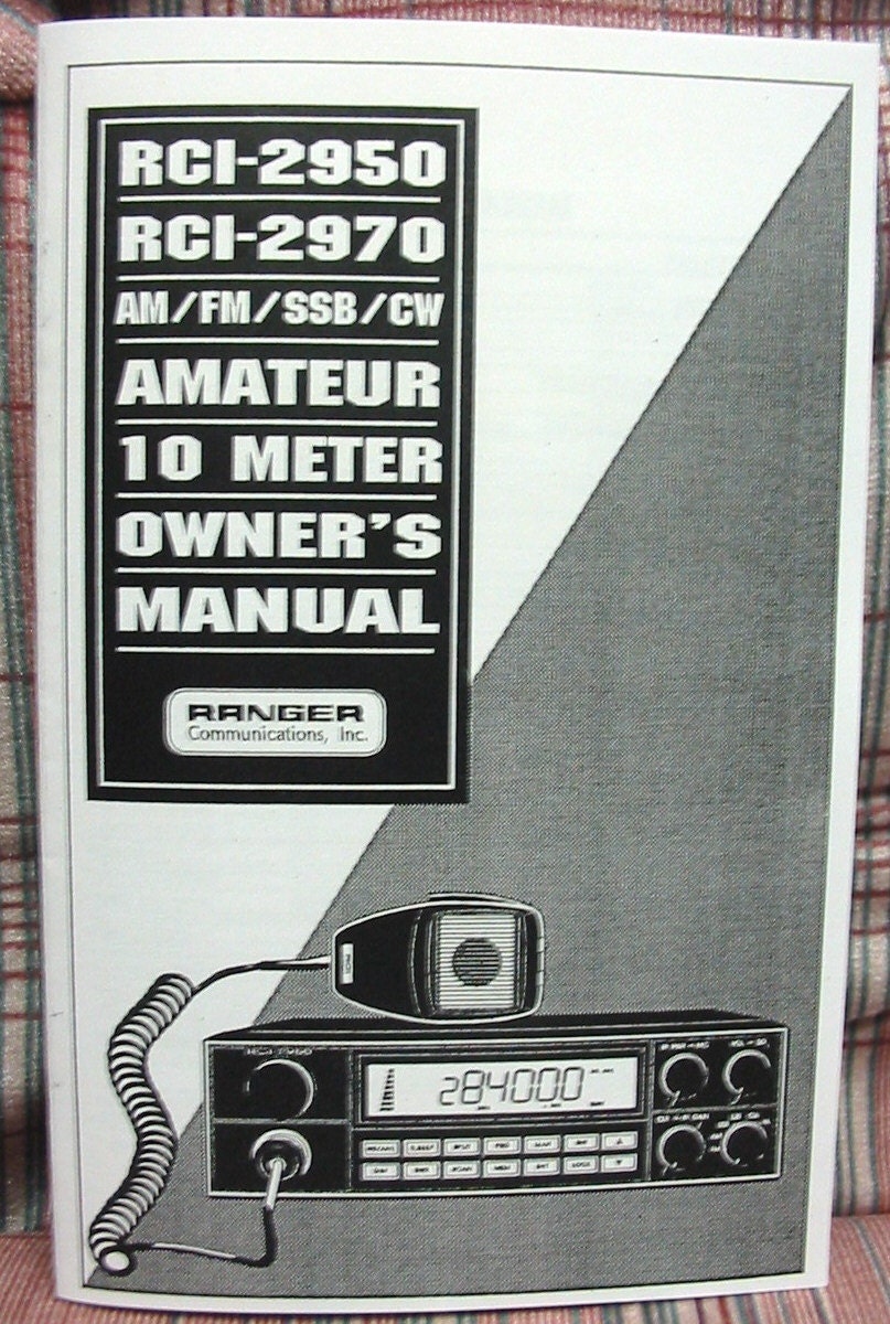Ranger rci 2990 service manual