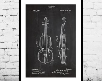 Violin Poster, Violin Patent, Violin Print, Violin Art, Violin Decor, Violin Wall Art, Violin Blueprint, String Instrument Decor, Music Art