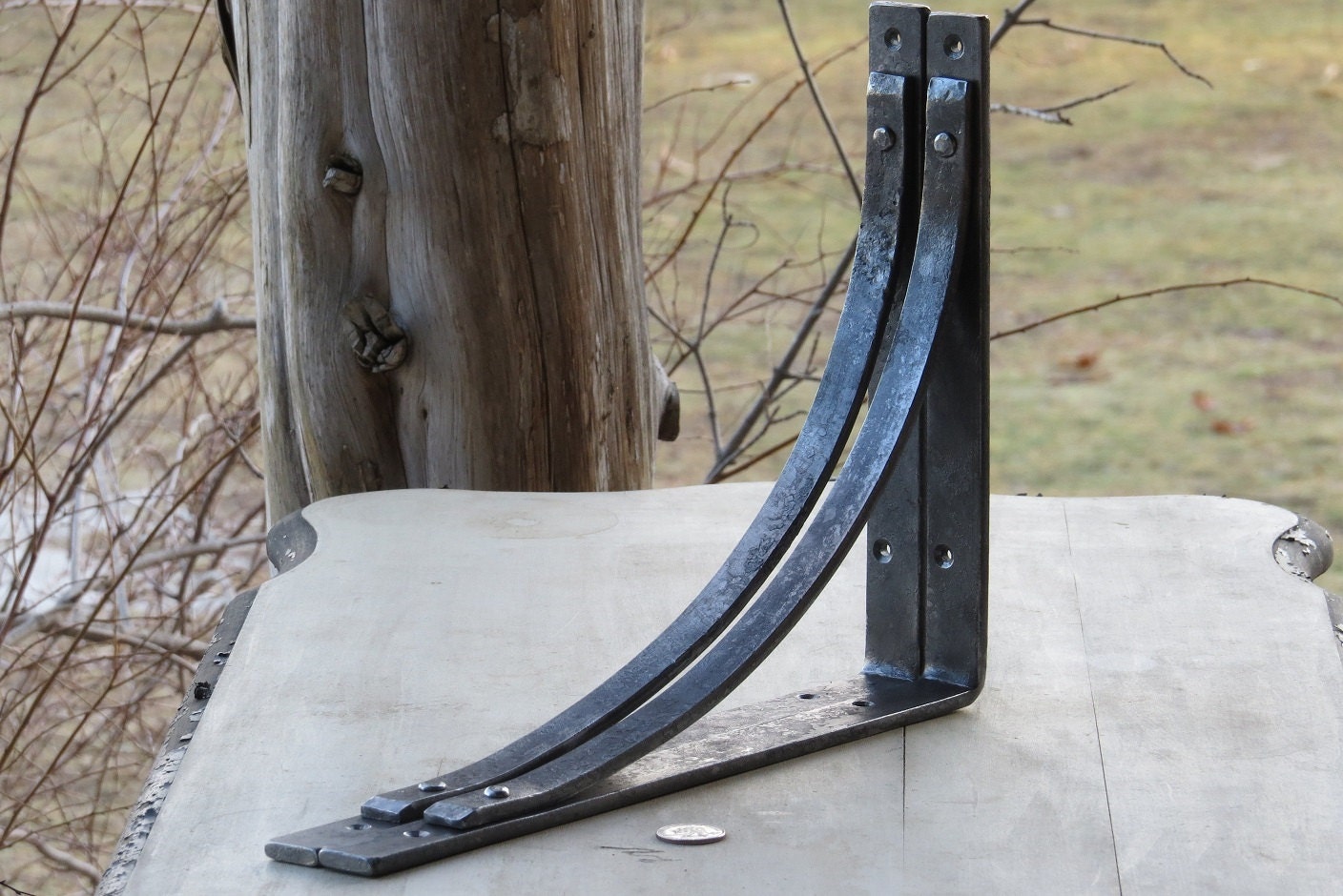 Hand 10 Shelf Brackets Blacksmith by AdirondackBlacksmith