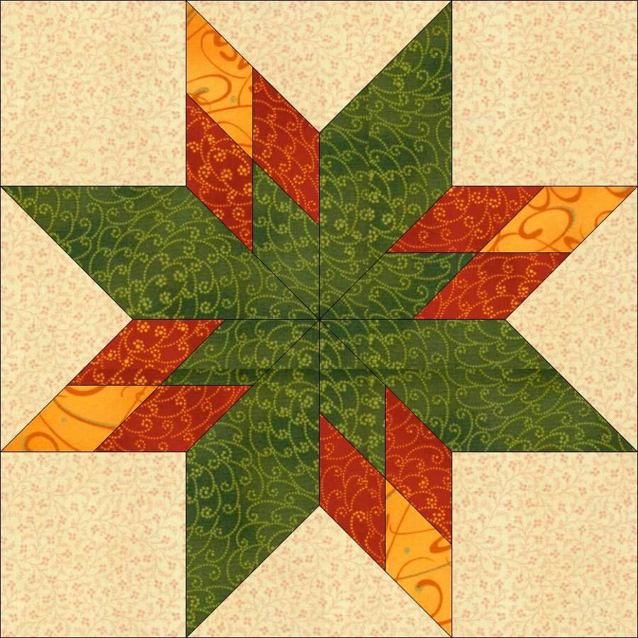 star block 12 inch block geometric pattern pdf paper