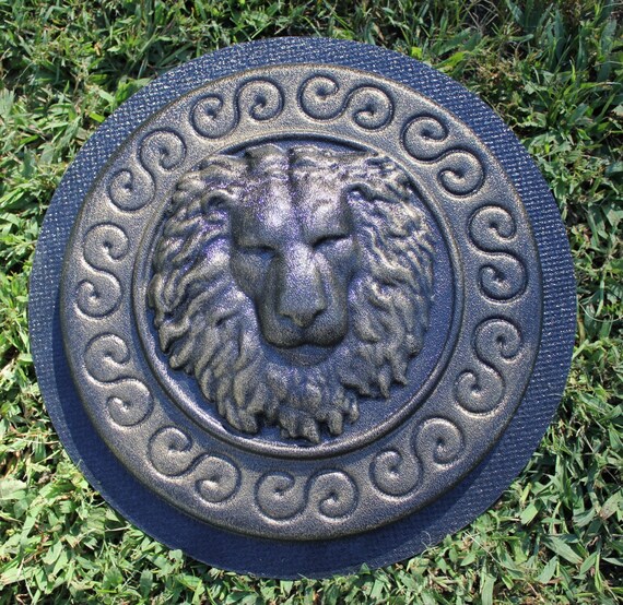 Lion Medallion Stone Mold Concrete Cement Mould garden path