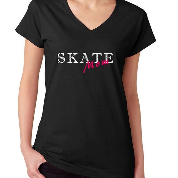Skate Mom with Swarovski Crystals Figure Skating Ice Skating Shirt