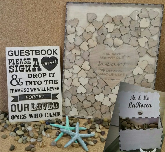 Heart slot guest book
