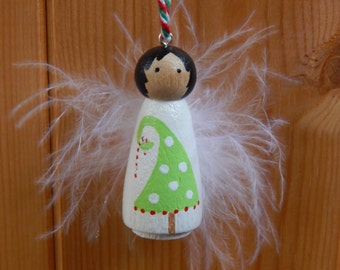 Peg Doll Christmas decoration,Christmas angel decoration, Christmas Fairy, Christmas tree decoration, Festive decoration, Whimsical Fairy
