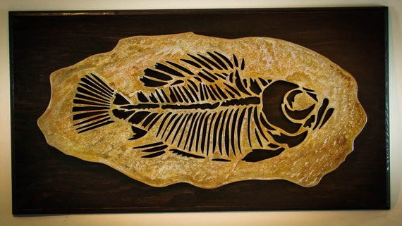 Fossil Fish Wall Art By Lightforgecreations On Etsy