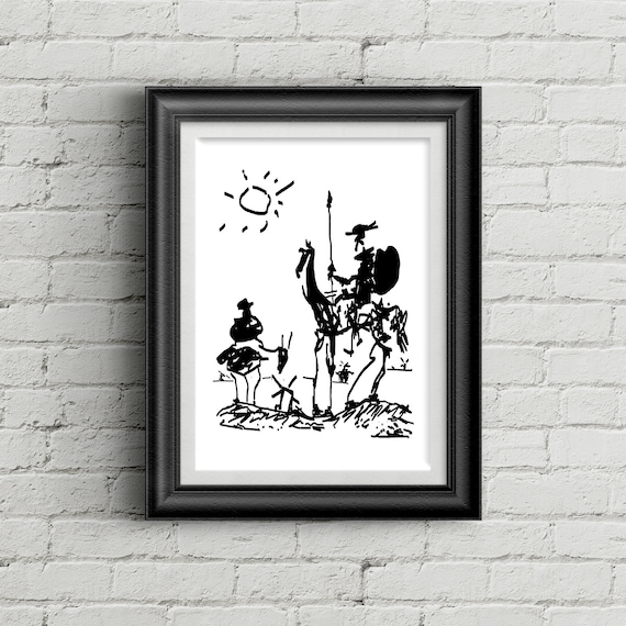 Pablo Picasso Don Quixote Print Leonardo Da Vinci Van Gogh 