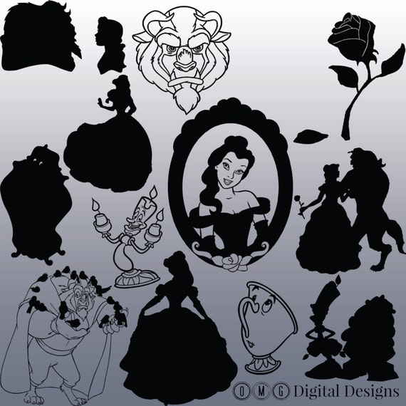 Download 12 Beauty And The Beast Silhouette Images Digital Clipart