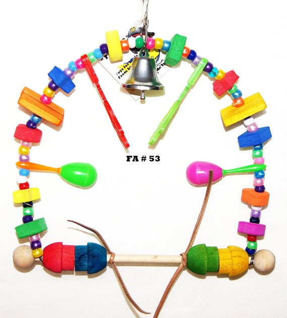 SMALL SWING WING Entertainment Bird Parrot Toy 30 elements of