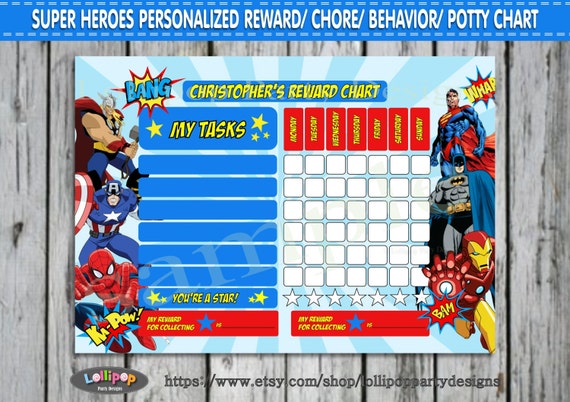 Spiderman Behavior Chart