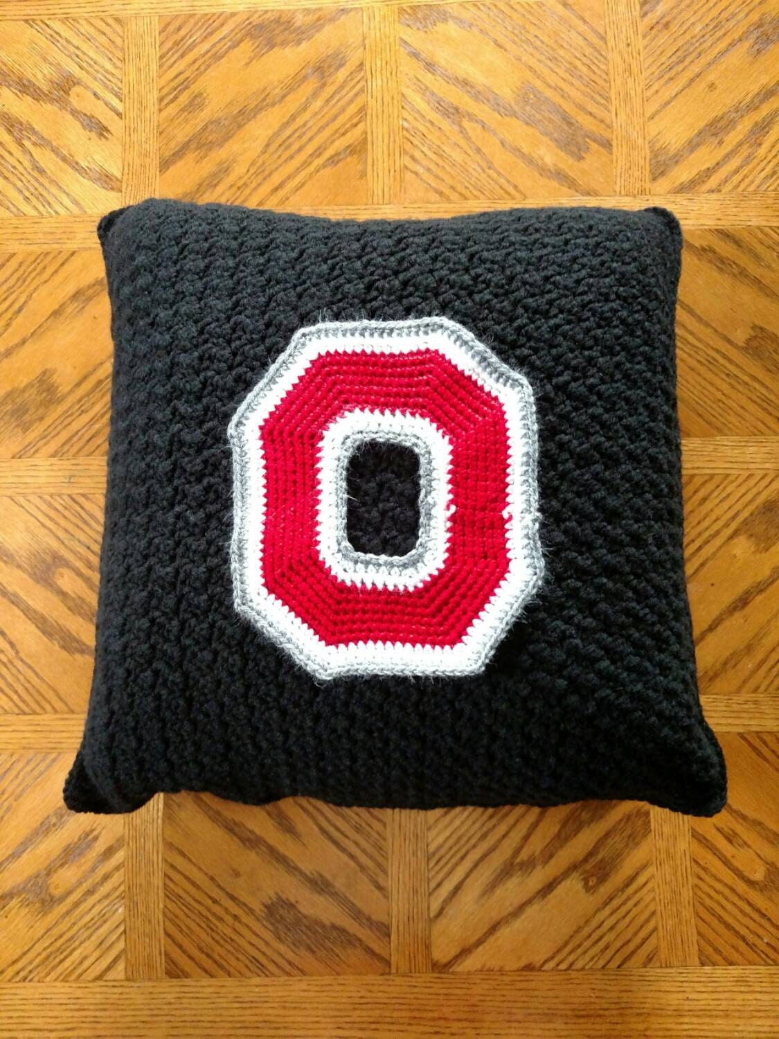 Large Ohio State Crochet Applique Block O Patch Large