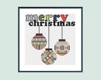 Cross stitch pattern, christmas cross stitch pattern, modern cross stitch pattern, xmas cross stitch pattern, instant download