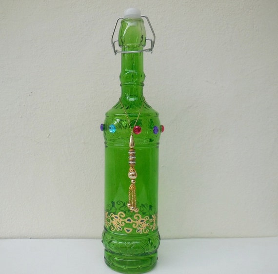 Bohemian Gypsy Jar Bejeweled Oil Dispenser