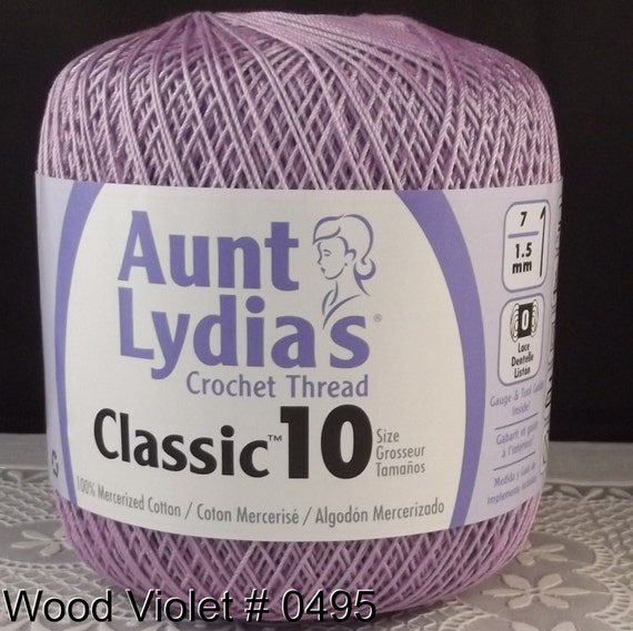 Crochet Cotton Thread Aunt Lydia Classic Size 10 Wood Violet