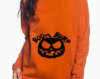 Boo Bump Halloween Sweat Shirt, Maternity Halloween Sweatshirt