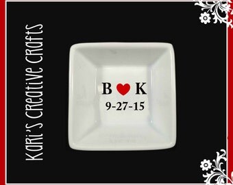 Wedding Ring Dish, Custom Jewelry Holder, Engagement Ring Dish, Personalized Ring Dish, Engagment Gift, Wedding Gift