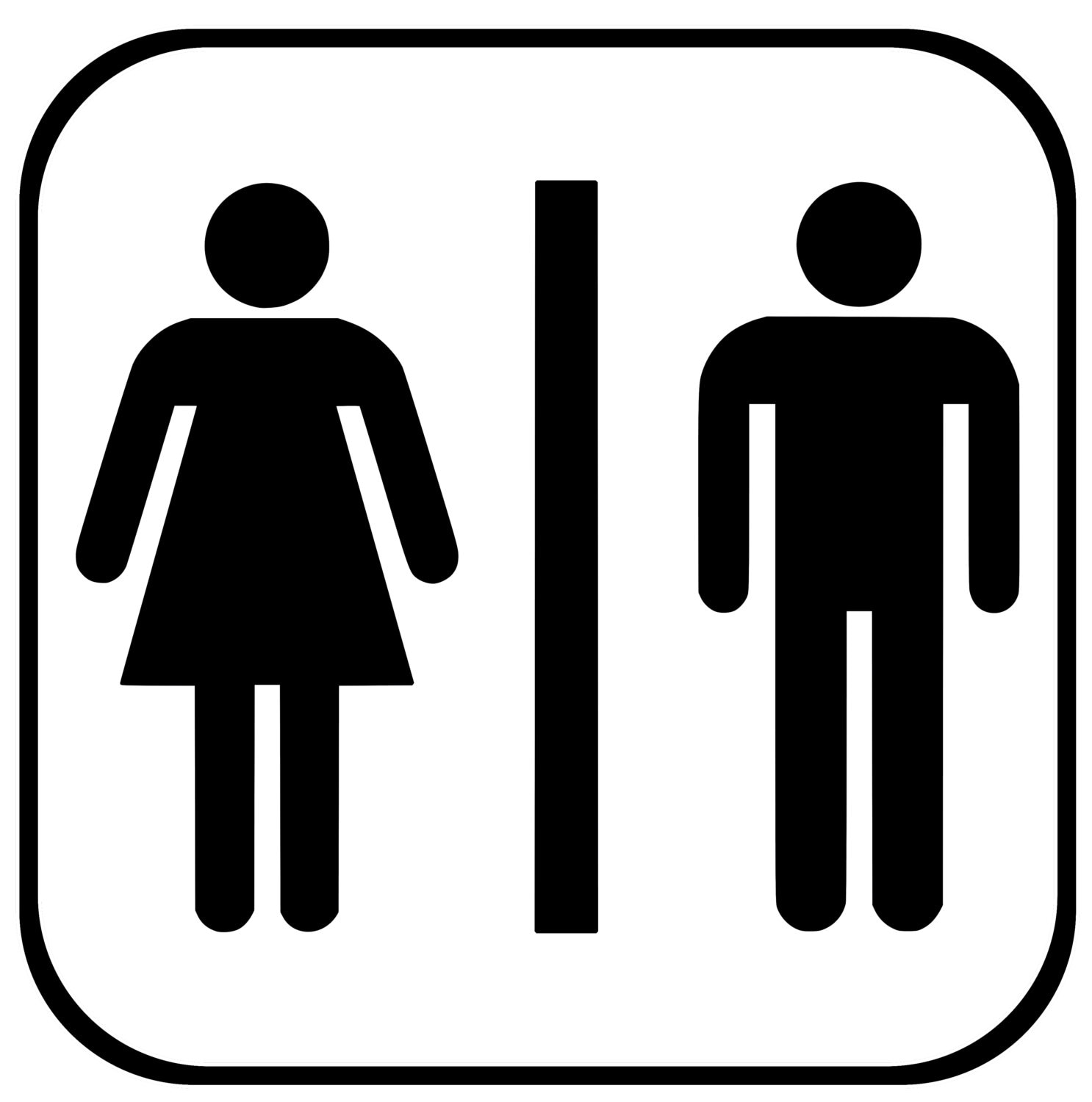 Men Women Restroom Decal Bathroom Sign Restroom Sign Man And Woman Bathroom Symbol