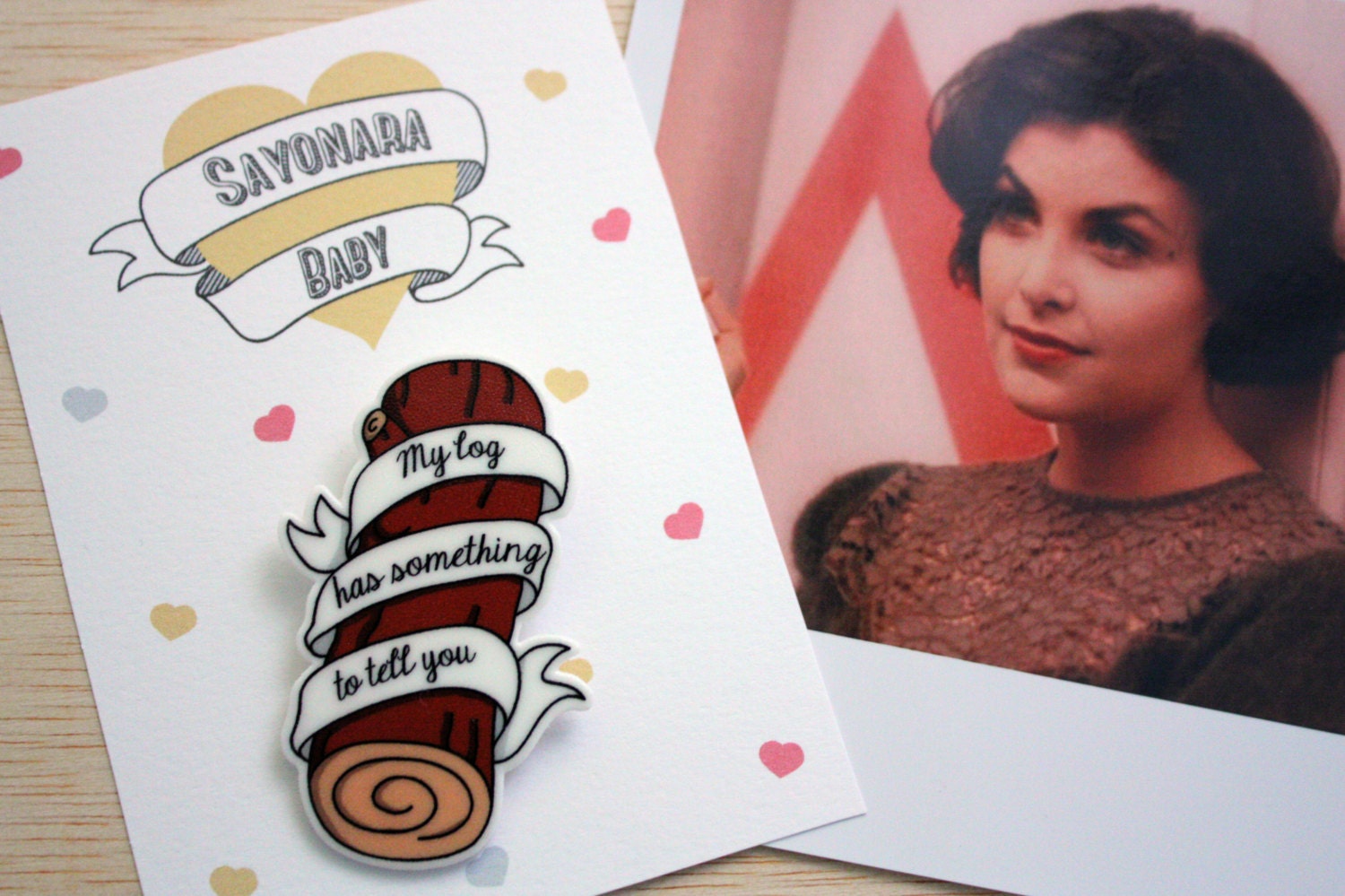 Twin Peaks Brooch Log Lady Brooch Shrink Plastic