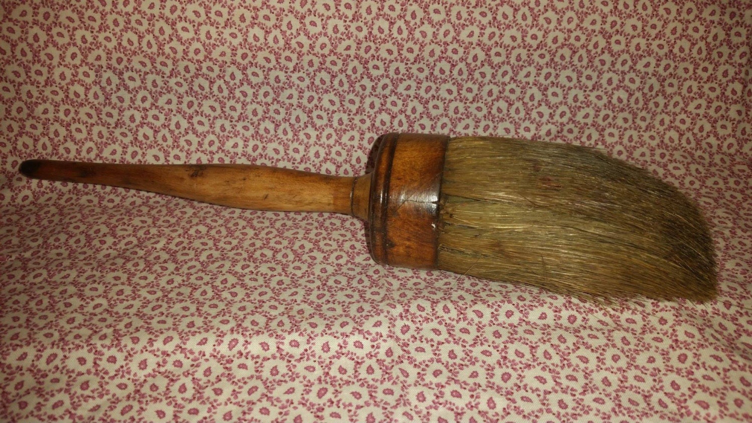 Antique horse hair barber brush