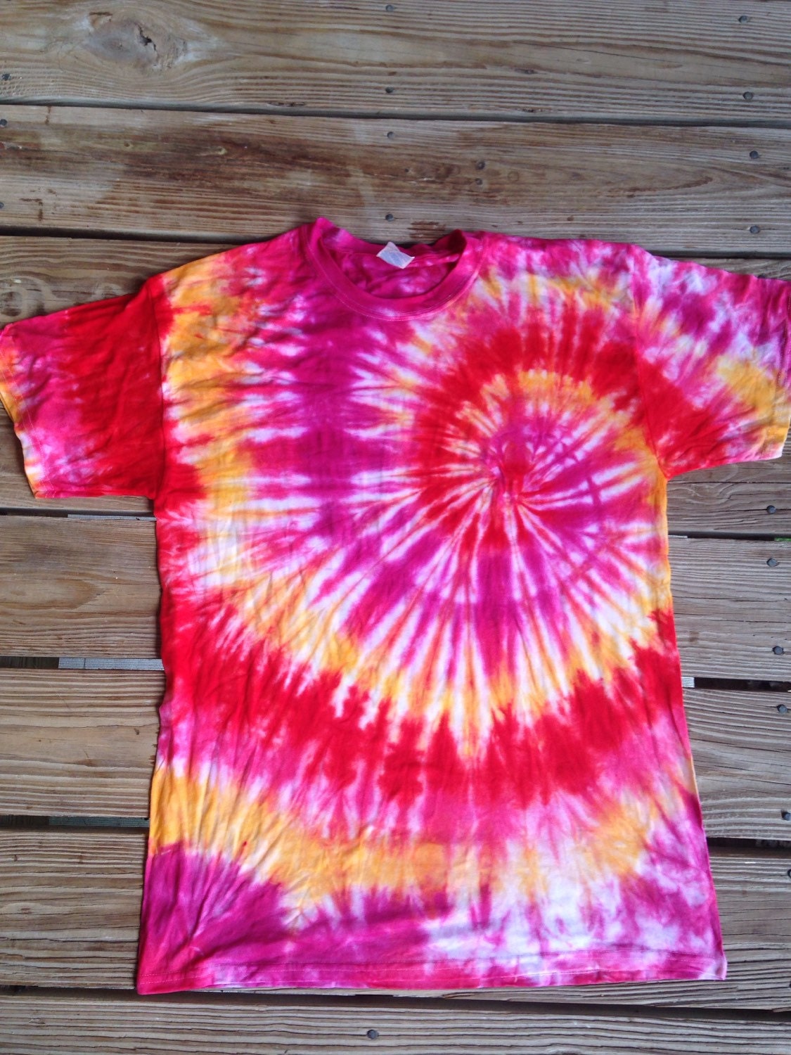 Spiral tie dye shirt custom made heavy cotton by HippiesLife