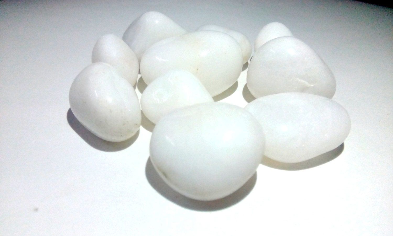 White Agate Tumbled Stone For Peace and Grounding by PyramidTatva