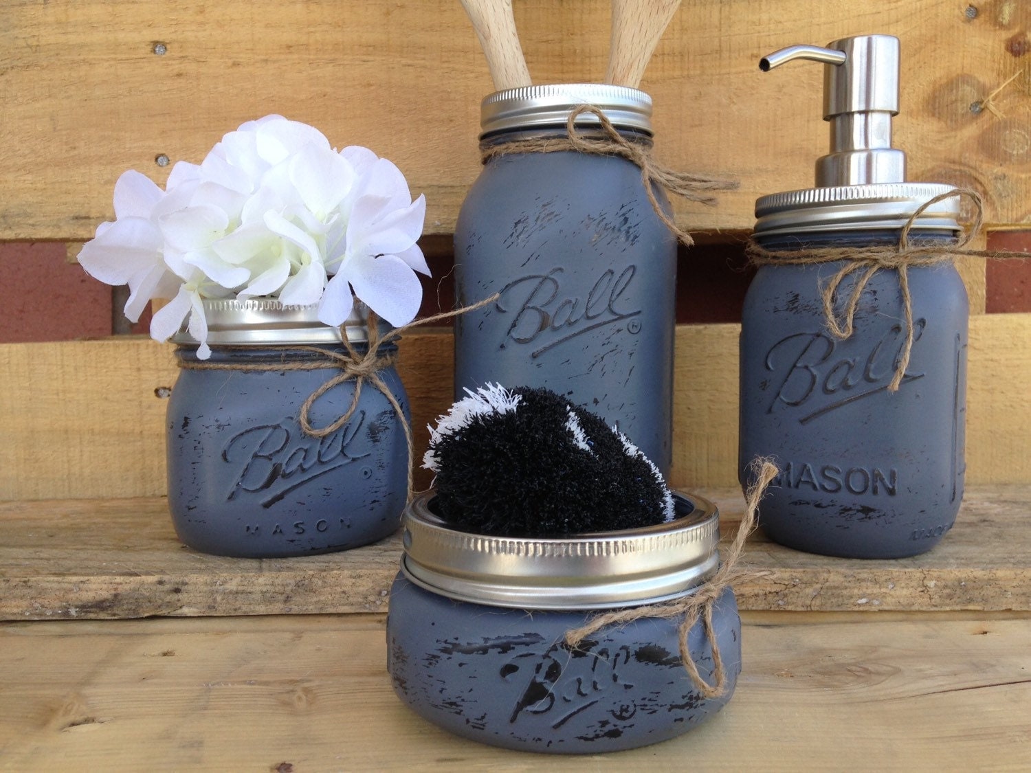 wall kitchen decor mason jars