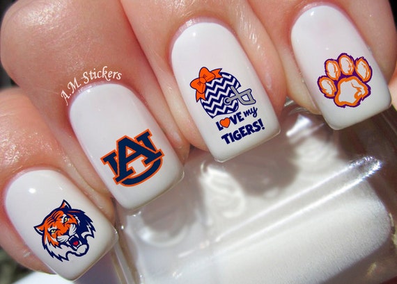 Auburn Tigers Nail Decals