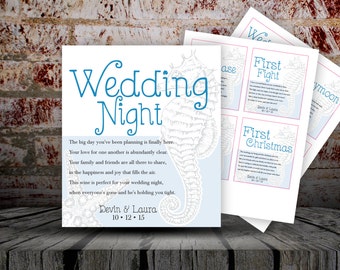 Wedding Milestone Wine Labels/Wine Labels/Bridal Shower Wine Labels/Wedding Gift/Wine Poems/Beach Wedding